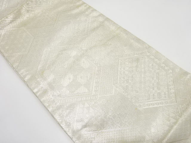JAPANESE KIMONO / ANTIQUE FUKURO OBI / SILK / SAGANISHIKI / WOVEN KIKKO